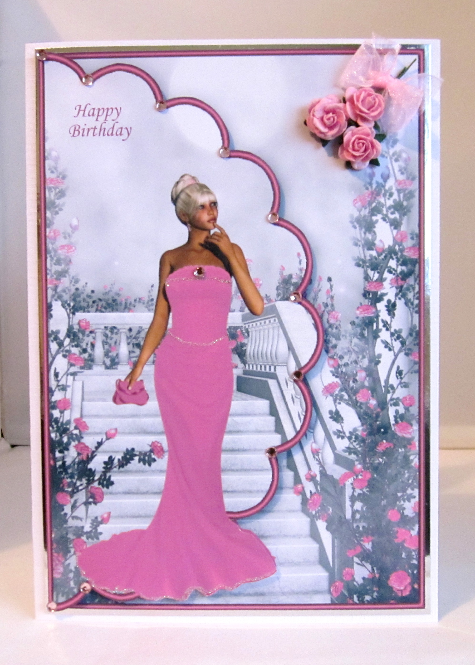 Elegant Lady Birthday Card 3 (layered)